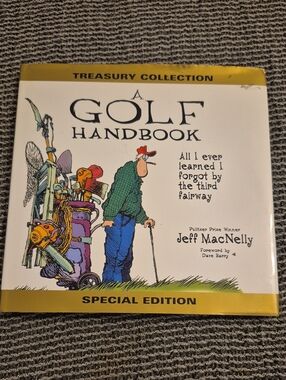 A Golf Handbook by Jeff MacNelly - White & Gold Cover